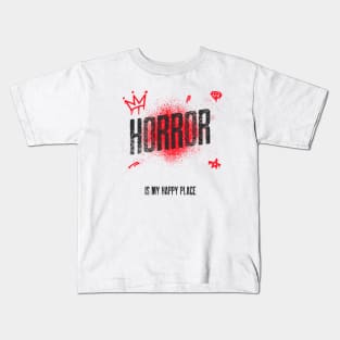 Horror is my happy place Kids T-Shirt